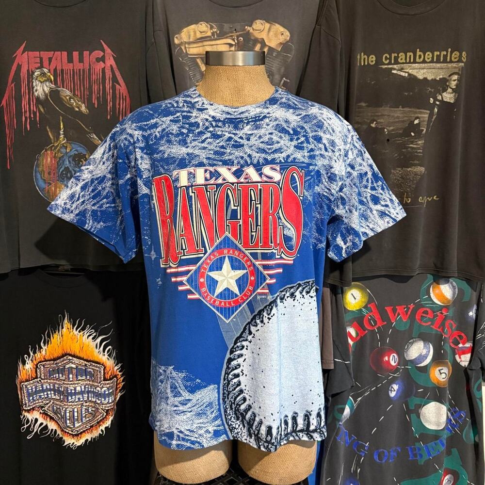 Vintage 1990s Texas rangers AOP T-shirt